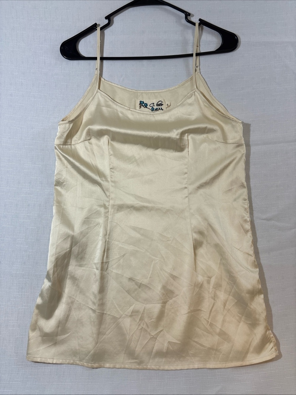 C. Luce Ivory Satin-Look Camisole